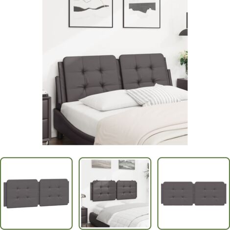 Cuscino per testa -  Cuscino Testiera Zadar Grigio 120 cm in Similpelle