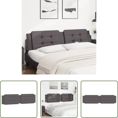 Cuscino per testa -  Cuscino Testiera Zadar Grigio 200 cm in Similpelle