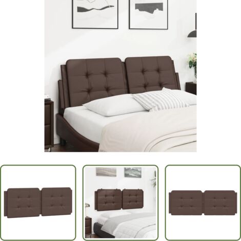 Cuscino per testa -  Cuscino Testiera Zadar Marrone 120 cm in Similpelle