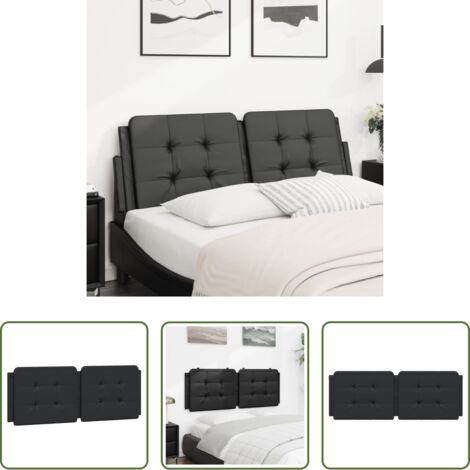 Cuscino per testa -  Cuscino Testiera Zadar Nero 140 cm in Similpelle