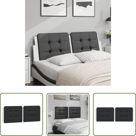 Cuscino per testa -  Cuscino Testiera Zadar Nero e Bianco 120 cm in Similpelle