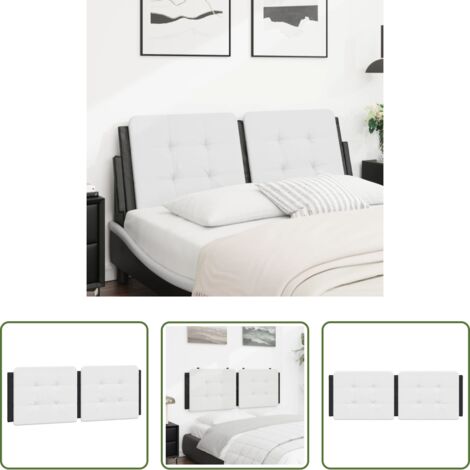 Cuscino per testa -  Cuscino Testiera Zadar Nero e Bianco 120 cm in Similpelle