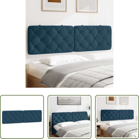 Cuscino per testiera -  Cuscino Testiera Blu 180 cm in Velluto