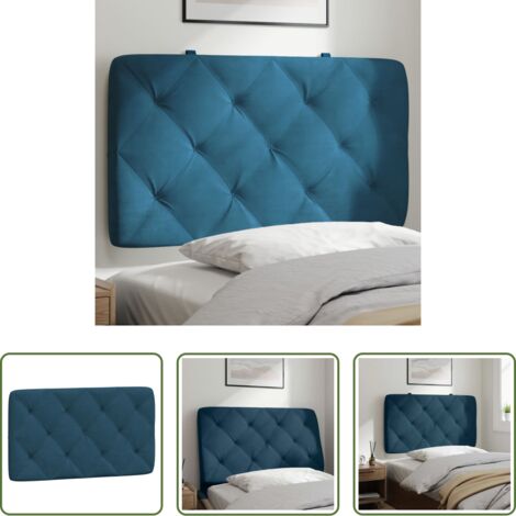 Cuscino per testiera -  Cuscino Testiera Blu 80 cm in Velluto