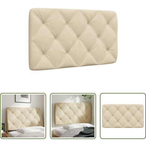 Cuscino per testiera -  Cuscino Testiera Crema 80 cm in Tessuto