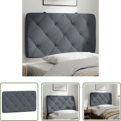 Cuscino per testiera -  Cuscino Testiera Grigio Scuro 80 cm in Velluto