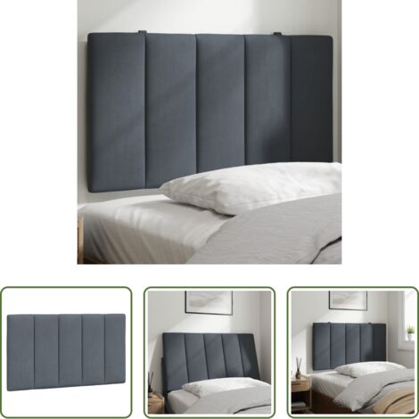 Cuscino per testiera -  Cuscino Testiera Hanko Grigio Scuro 80 cm in Velluto
