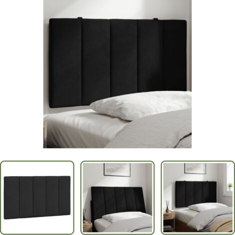 Cuscino per testiera -  Cuscino Testiera Hanko Nero 80 cm in Velluto