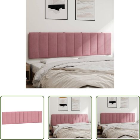 Cuscino per testiera -  Cuscino Testiera Hanko Rosa 180 cm in Velluto