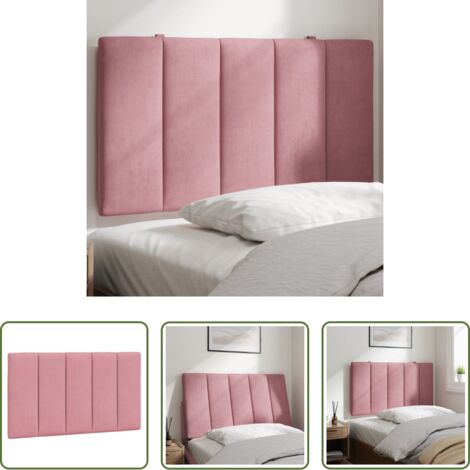 Cuscino per testiera -  Cuscino Testiera Hanko Rosa 80 cm in Velluto