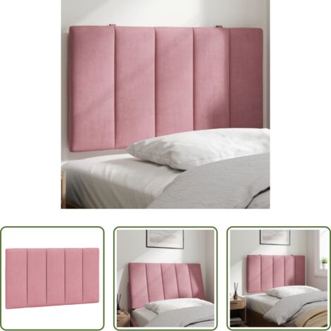 Cuscino per testiera -  Cuscino Testiera Hanko Rosa 90 cm in Velluto
