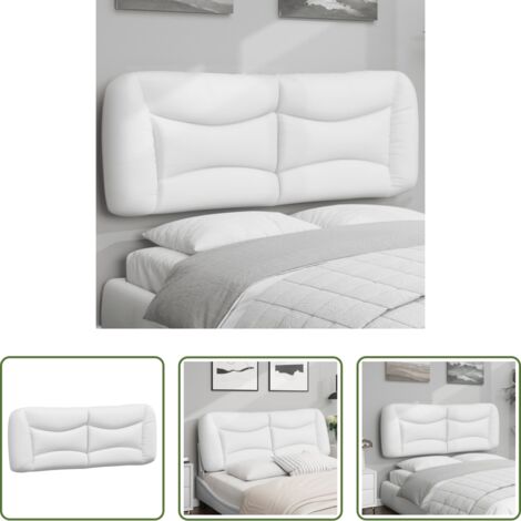 Cuscino per testiera -  Cuscino Testiera Hvar Bianco 140 cm in Similpelle