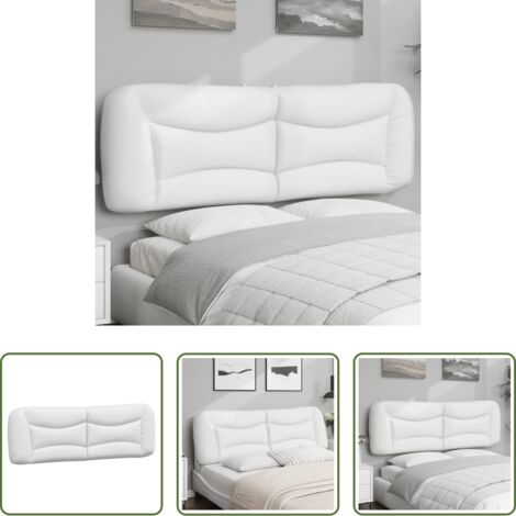 Cuscino per testiera -  Cuscino Testiera Hvar Bianco 160 cm in Similpelle