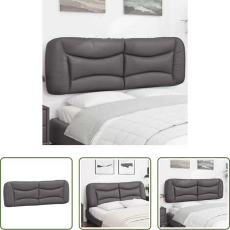 Cuscino per testiera -  Cuscino Testiera Hvar Grigio 160 cm in Similpelle