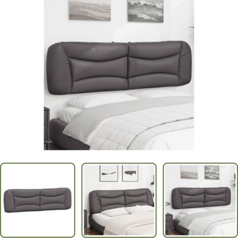 Cuscino per testiera -  Cuscino Testiera Hvar Grigio 180 cm in Similpelle