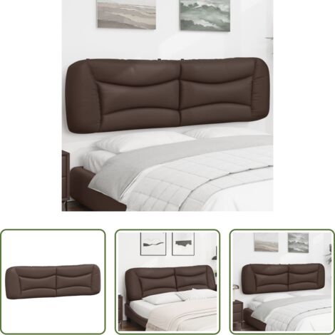 Cuscino per testiera -  Cuscino Testiera Hvar Marrone 180 cm in Similpelle