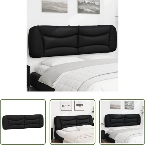 Cuscino per testiera -  Cuscino Testiera Hvar Nero 180 cm in Similpelle
