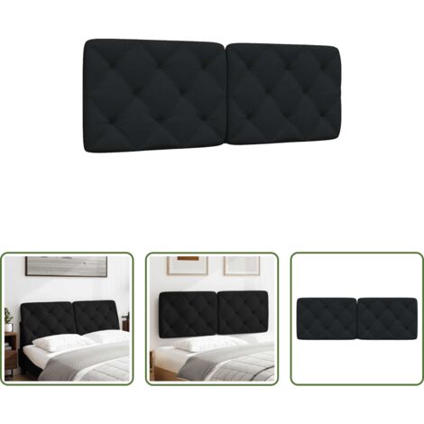 Cuscino per testiera -  Cuscino Testiera Nero 120 cm in Tessuto