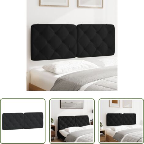 Cuscino per testiera -  Cuscino Testiera Nero 120 cm in Velluto