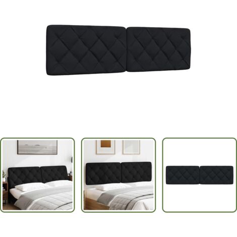 Cuscino per testiera -  Cuscino Testiera Nero 180 cm in Tessuto