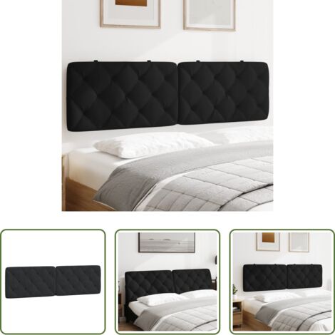 Cuscino per testiera -  Cuscino Testiera Nero 180 cm in Velluto