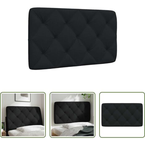 Cuscino per testiera -  Cuscino Testiera Nero 80 cm in Tessuto