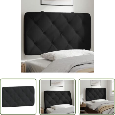 Cuscino per testiera -  Cuscino Testiera Nero 80 cm in Velluto
