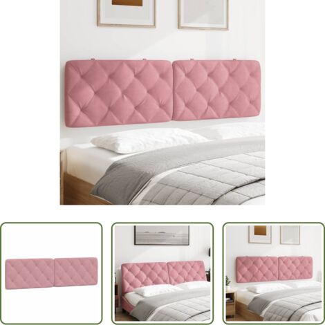 Cuscino per testiera -  Cuscino Testiera Rosa 180 cm in Velluto