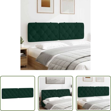 Cuscino per testiera -  Cuscino Testiera Verde Scuro 180 cm in Velluto