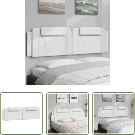 Cuscino per testiera -  Cuscino Testiera Viana Bianco 180 cm in Similpelle
