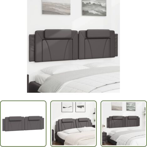 Cuscino per testiera -  Cuscino Testiera Viana Grigio 180 cm in Similpelle
