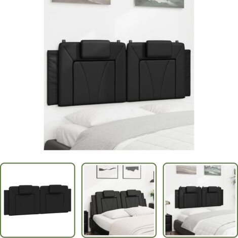 Cuscino per testiera -  Cuscino Testiera Viana Nero 140 cm in Similpelle