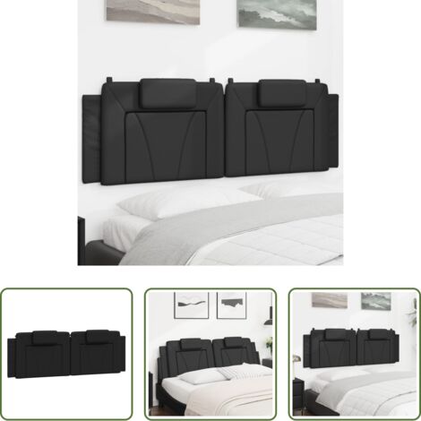 Cuscino per testiera -  Cuscino Testiera Viana Nero 160 cm in Similpelle