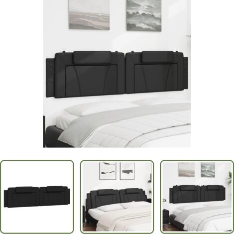 Cuscino per testiera -  Cuscino Testiera Viana Nero 200 cm in Similpelle