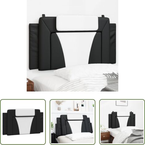 Cuscino per testiera -  Cuscino Testiera Viana Nero e Bianco 100 cm in Similpelle
