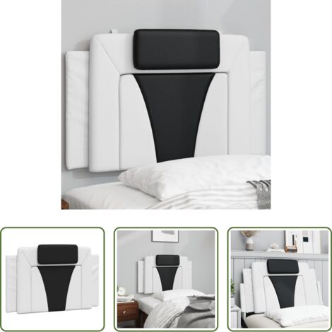 Cuscino per testiera -  Cuscino Testiera Viana Nero e Bianco 80 cm in Similpelle