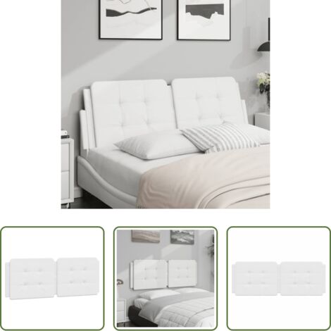 Cuscino per testiera -  Cuscino Testiera Zadar Bianco 120 cm in Similpelle
