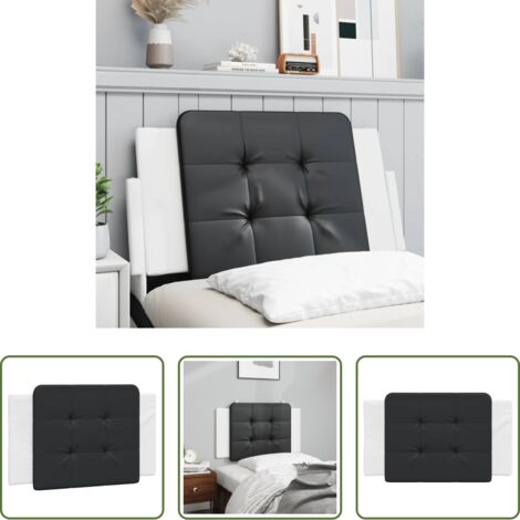 Cuscino per testiera -  Cuscino Testiera Zadar Nero e Bianco 90 cm in Similpelle