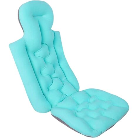 Cuscino Da Bagno SPA FLCPJGV – Poggiatesta Morbido Antiscivolo Con Ventose, Impermeabile E Traspirante, Colore Blu