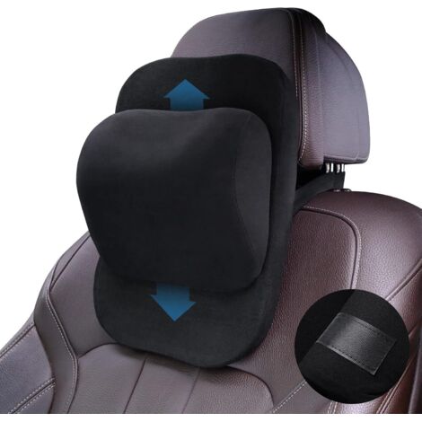 Cuscino poggiatesta per auto, supporto cervicale regolabile (per sedile conducente), cuscino cervicale per auto (nero)