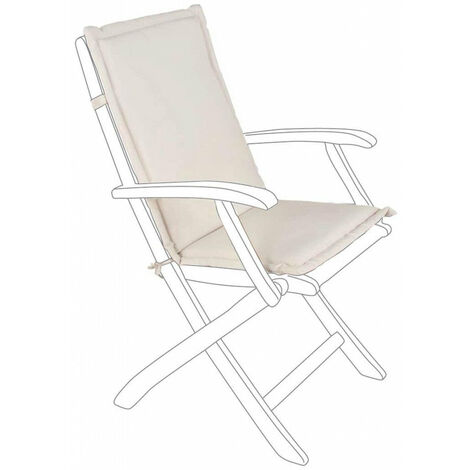 Cuscino Poly Spun Naturale Schienale Medio in Tessuto per Esterno