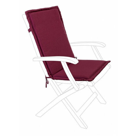 Cuscino Poly180 Bordeaux Schienale Medio in Tessuto per Esterno