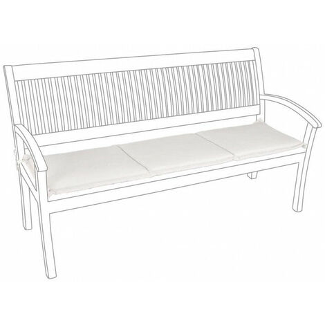 Cuscino Poly180 Naturale per Panca 3 Posti in Tessuto per Esterno