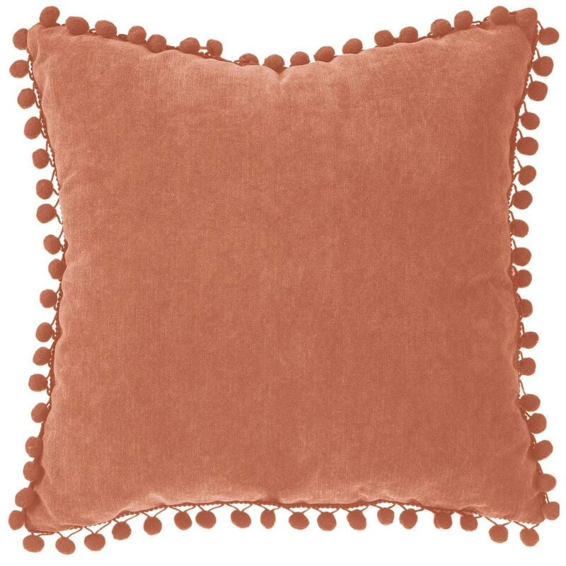 Cuscino con nappe rosa terracotta 40x40cm Atmosphera Créateur D'intérieur