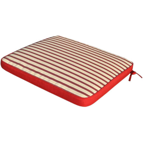 Cuscino quadrato in poliestere impermeabile e sfoderabile 40x40 cm per sedia -  Red