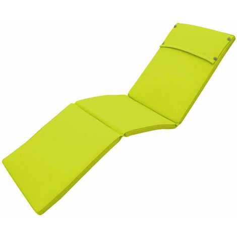 Cuscino Real Lettino 194,5x59x4 cm in Poliestere Verde