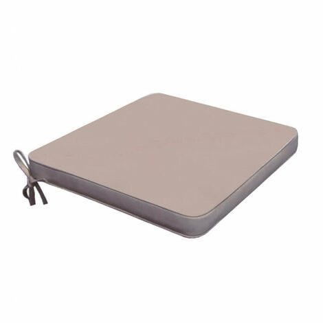 Cuscino Real Seduta 39x39x4 cm in Poliestere Tortora