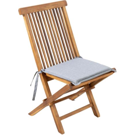 Cuscino Resinato con Pattina e Laccetti per sedia da giardino sfoderabile 45 cm "Made in Italy" -Confezione da 1 pezzo / Ocra