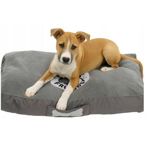 Cuscino rettangolare per cani 74x50cm Letto grigio