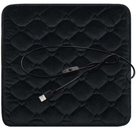 Cuscino riscaldato per auto tramite USB, cuscinetto riscaldante elettrico da 5 V, fodera riscaldante antiscivolo per sedia, sedia da ufficio calda per l'inverno, divano di casa